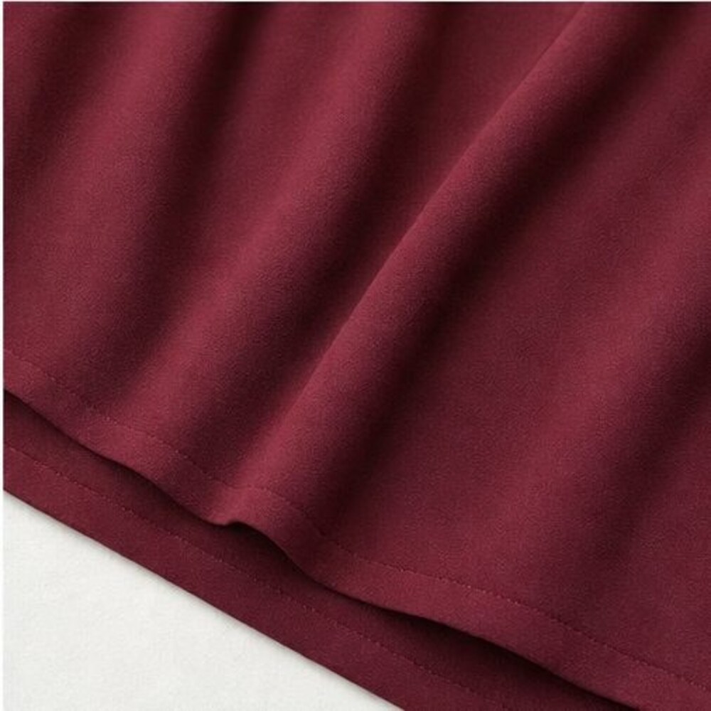 Burgundy Lace Trim Top - Picture 6 of 6